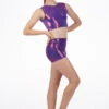 Alegra Gymnastics Crop Top -Diaman Dance Wear Shop al s5947 alegra gymnastics crop top purple front 76740.1678878627