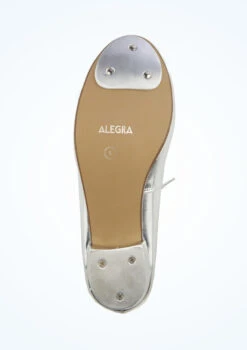 Alegra Tie Front Tap Shoe - Silver -Diaman Dance Wear Shop alh0026 silver bottom 1 88869.1688080799