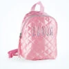 Bloch Girls Satin Backpack -Diaman Dance Wear Shop bla5320 pink front 1 70017.1693524159