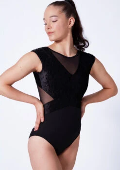 Bloch Eden Cap Sleeve Leotard 18 Bloch Eden Cap Sleeve Leotard -Diaman Dance Wear Shop bll4122 black close up front 62874.1675901997