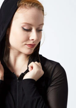 Ballet Rosa Zipped Mesh Hoodie 8 Ballet Rosa Zipped Mesh Hoodie -Diaman Dance Wear Shop br midori ballet rosa zipped mesh hoodie black front no3 92030.1678926866