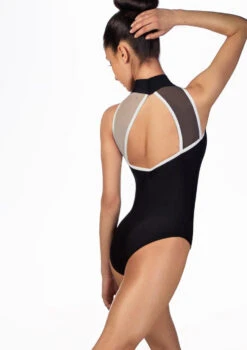Ballet Rosa Contrast Mesh Leotard -Diaman Dance Wear Shop br stephanie ballet rosa contrast mesh leotard black back thumbnail T 61993.1698804267