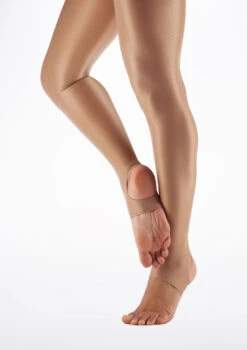 Capezio Shimmer Stirrup Dance Tights - Light Toast