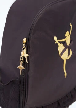 Capezio Ballet Bow Backpack -Diaman Dance Wear Shop cab280 black close up side 53267.1693524202