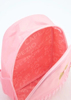 Capezio Ballet Bow Backpack -Diaman Dance Wear Shop cab280 pink close up inside 66650.1693524202
