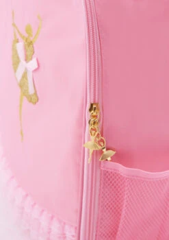Capezio Ballet Bow Backpack -Diaman Dance Wear Shop cab280 pink close up side 91403.1693524202