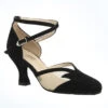 Merlet Cholet Ballroom & Latin Shoe 2.55" -Diaman Dance Wear Shop mlchl black front 30366.1683587705
