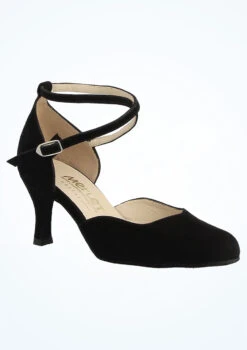 Merlet Niagara Ballroom & Latin Shoe 2.55" -Diaman Dance Wear Shop mlnia black front t 36007.1694685383