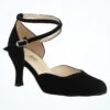 Merlet Niagara Ballroom & Latin Shoe 2.55" -Diaman Dance Wear Shop mlnia black front 14494.1683588025