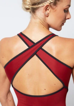 Move Dance Focus Cross Back Leotard 10 Move Dance Focus Cross Back Leotard -Diaman Dance Wear Shop mo l0607 move dance focus cross back leotard red back no1 22517.1678884077