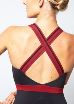 Move Dance Fearless Cross Back Leotard -Diaman Dance Wear Shop mo l0614 move dance fearless cross back leotard black back no1 20849.1678884101