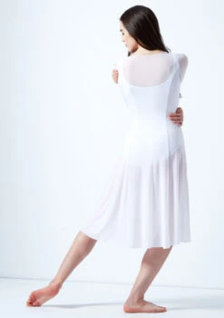 Move Dance Dione Long Sleeve Lyrical Dress 17 Move Dance Dione Long Sleeve Lyrical Dress -Diaman Dance Wear Shop mo r0218 move dance dione long sleeve lyrical dress white back 67332.1678884651