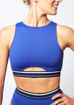 Diaman Dance Wear Shop -Diaman Dance Wear Shop mo z0604 tank crop top blue front no1 74065.1678884937