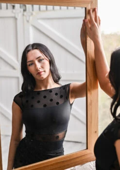 Move Dance Seraphina Cap Sleeve Leotard -Diaman Dance Wear Shop mol0661 black front 5 18017.1690548716