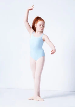 Move Dance Terri Girls Yoke Neck Leotard -Diaman Dance Wear Shop mol5141 blue front 2 76570.1689206261