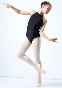 Move Dance Teen Elle High Neck Leotard -Diaman Dance Wear Shop mol5805 blk front 1 47623.1678884482