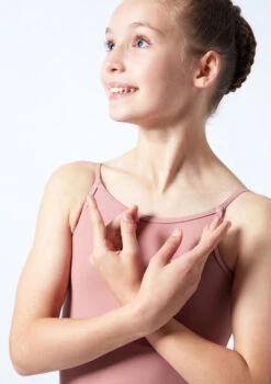 Move Dance Teen Arabella Low Back Leotard -Diaman Dance Wear Shop mol5817 pnk close up front 1 52887.1678884486