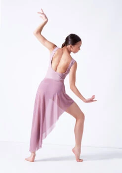 Move Dance Amaya Asymmetric Skirt -Diaman Dance Wear Shop mor0033 frenchmauve back 2 96619.1681806937