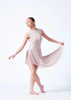 Move Dance Amaya Asymmetric Skirt -Diaman Dance Wear Shop mor0033 latte front 1 24058.1681806938