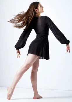 Move Dance Mabel Mesh Dress -Diaman Dance Wear Shop mor0225 blk back 1 71849.1678884671