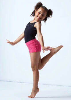 Move Dance Thalia Girls Dance Shorts -Diaman Dance Wear Shop mor5011 bright pink front 1 89312.1688080915