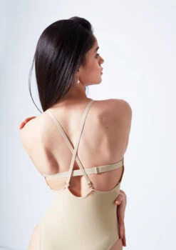Move Dance Serena Seamless Bodysuit -Diaman Dance Wear Shop moz0510 sand close up back 2edit 60746.1690413293