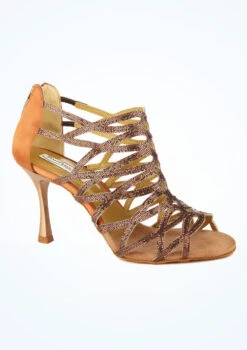 PortDance PD803 Salsa & Tango Shoe 2.4" - Tan