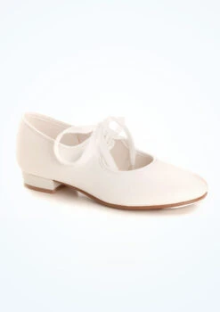 Tappers & Pointers Low Heel Tap Shoes - White -Diaman Dance Wear Shop ta wpt tappers pointers low heel tap shoes white T 66105.1698812379